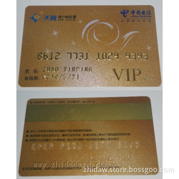 PVC Card with Golden/Silver Embossed No.